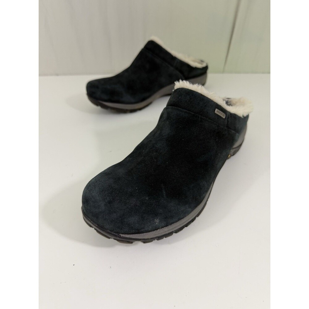Dansko Womens Parson Suede Clog Black EU40 US 9.5-10 Cozy Slow Fashion Vibram